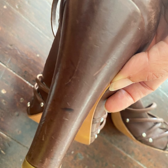 NWOT Veronique Branquinho ROOT BEER Brown Sandals - 39/8 -GLADIATOR INSPO Style - Picture 11 of 12